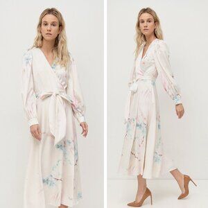 Elegant Floral Wrap Dress